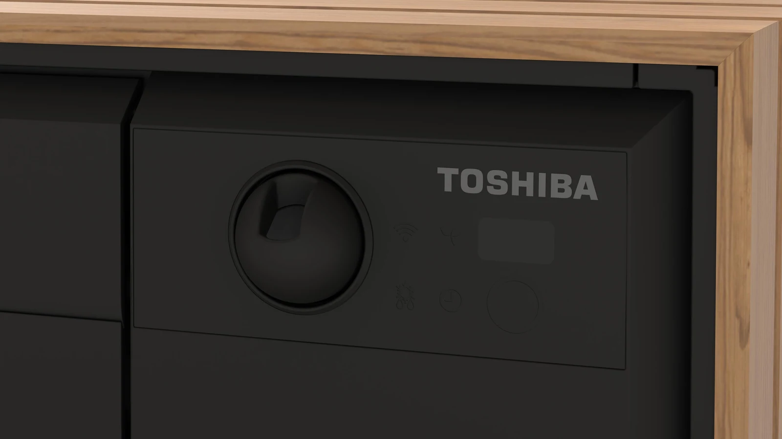 Toshiba Daiseikai 10 Wood -sisäyksikön yksityiskohta.