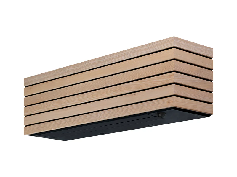 Toshiba Arctic Wood 35 -ilmalämpöpumpun sisäyksikkö oikealta viistosti